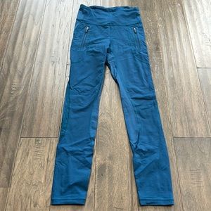 Blue Lululemon Train Times pant.